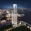 This condo for sale in Phnom Penh is located on the famous Diamon Island. The project promises to become the tallest residential building in the city 